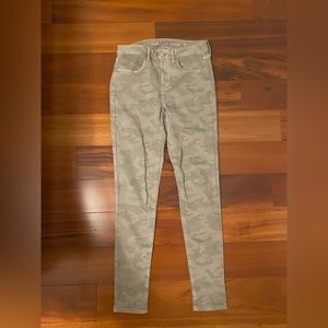 American eagle camo jeans. Size 8